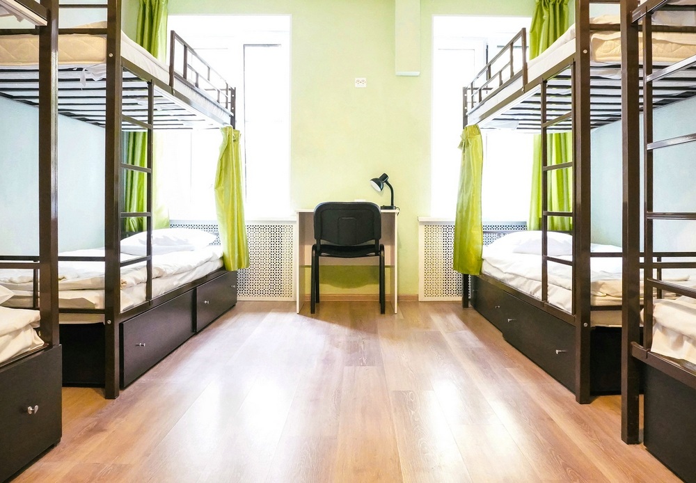 Гостевой дом в центре Санкт-Петербурга / Найсвилс. Фото — Кровать в общем восьмиместной комнате 2. © nicehostelspb.com